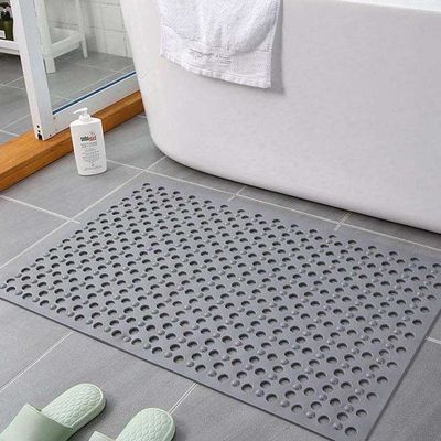 Pebble Design Massage Blue Silicone Shower Mat Anti Bacterial