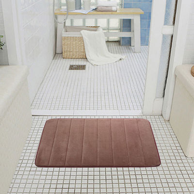 Polyester Memory Foam Bathroom Mat 50x80 Cm Non Slip