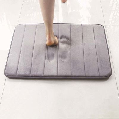 Water Absorbing Non Slip Memory Foam Bathroom Mat Multi Color