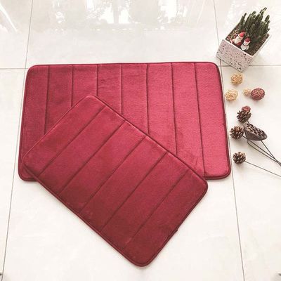 Water Absorbing Non Slip Memory Foam Bathroom Mat Multi Color