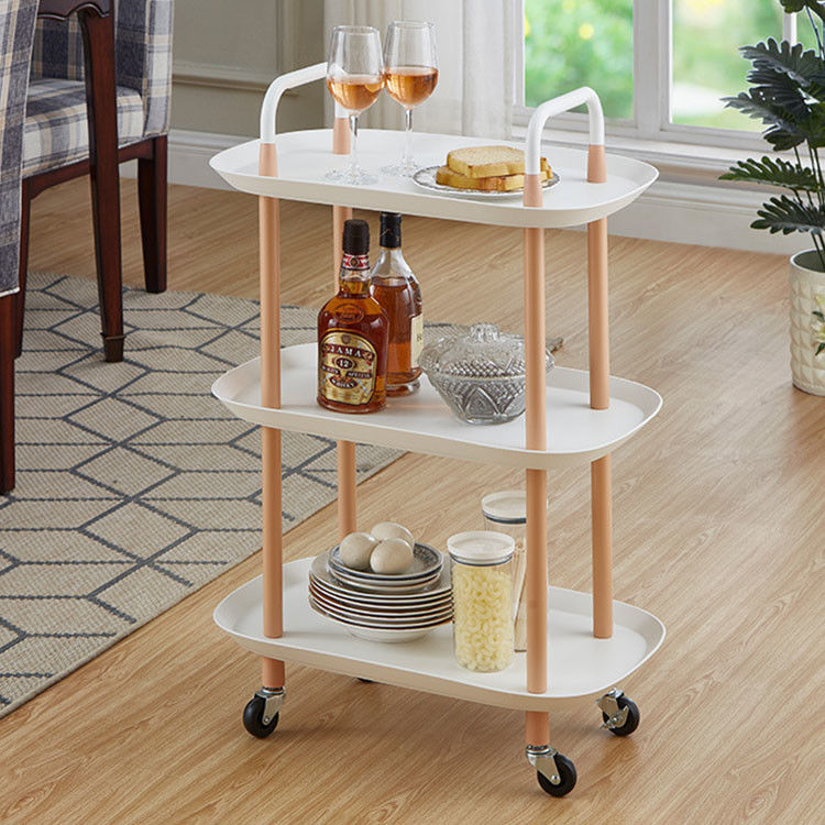 3 Tier kitchen plastic Household Multifunctional office storage rack cart