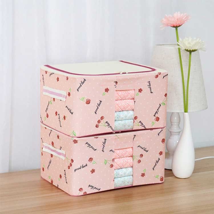 Clothes ODM Fabric Storage Boxes With Lids Metal Frame Breathable Dustproof