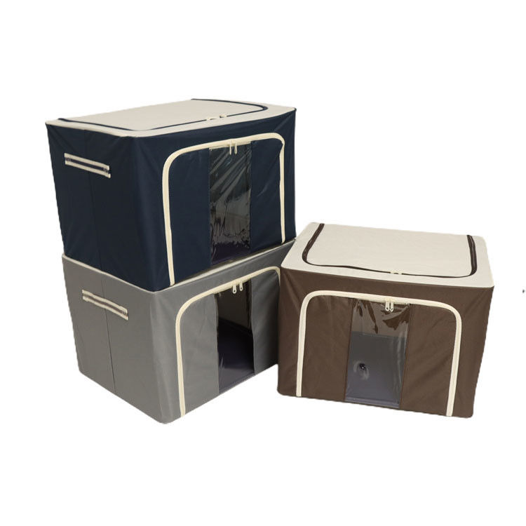 Ultralight 100L Fabric Cube Storage Boxes , Dustproof Fabric Storage Bins With Lids