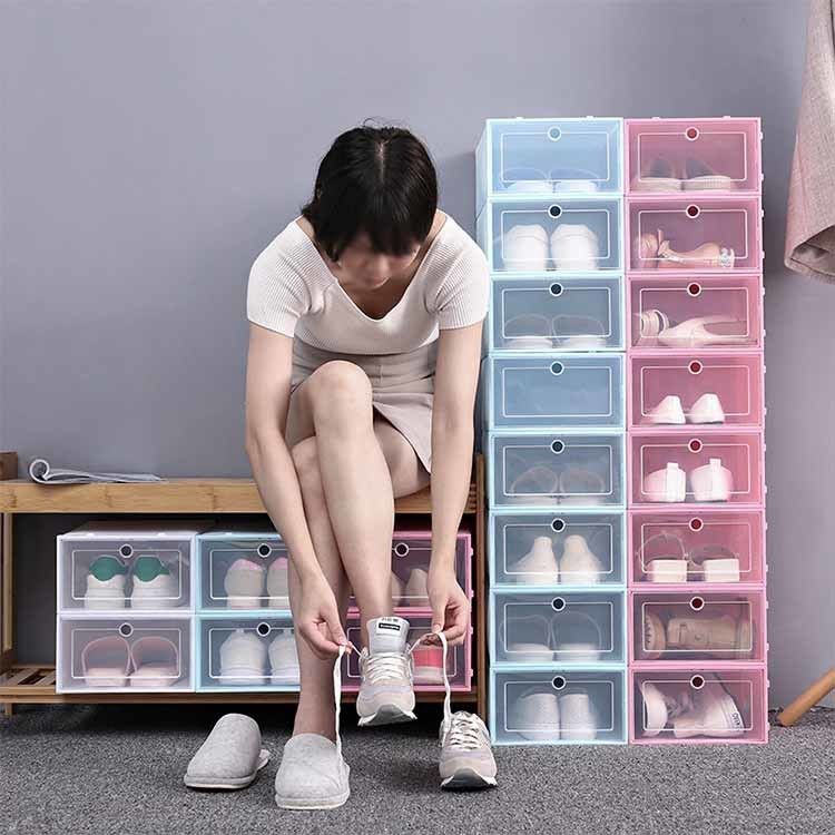 Transparent Shoe Box Organizer
