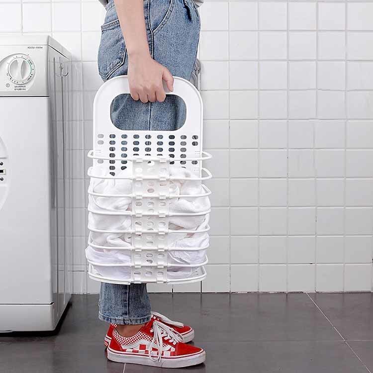 Waterproof Bathroom Collapsible Laundry Hamper Multifunction Wall Mounted Portable