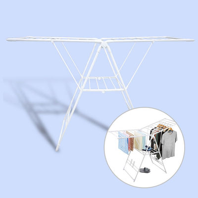 quality Indoor And Outdoor Foldable Clothes Drying Rack With Steel Alloy Body factory