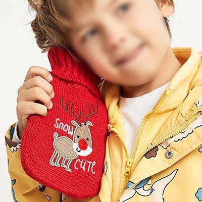 Quality High Capacity Rubber Heat Water Bag With Super Soft Plush Cover For Warm factory