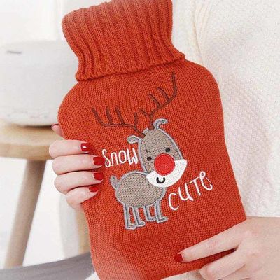 Quality Portable Custom Logo 1000ml Rubber Hot Water Bottle Foot And Hand Warmer factory