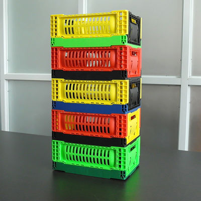 Quality 5L Plastic Folding Crates For Vegetables Fruits And Sundries factory